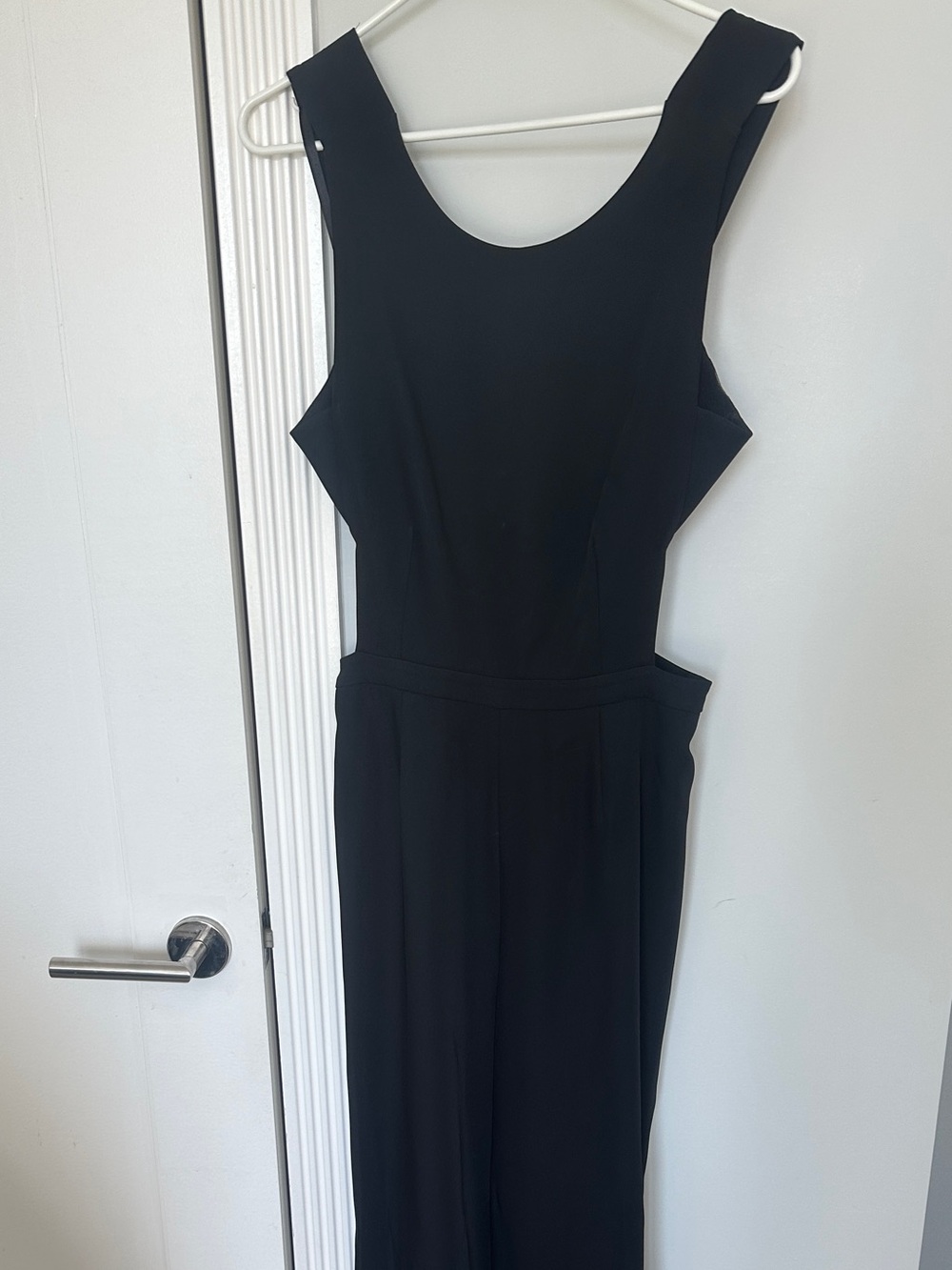 BCBGMaxAzria Black Sleeveless Cutout Jumpsuit